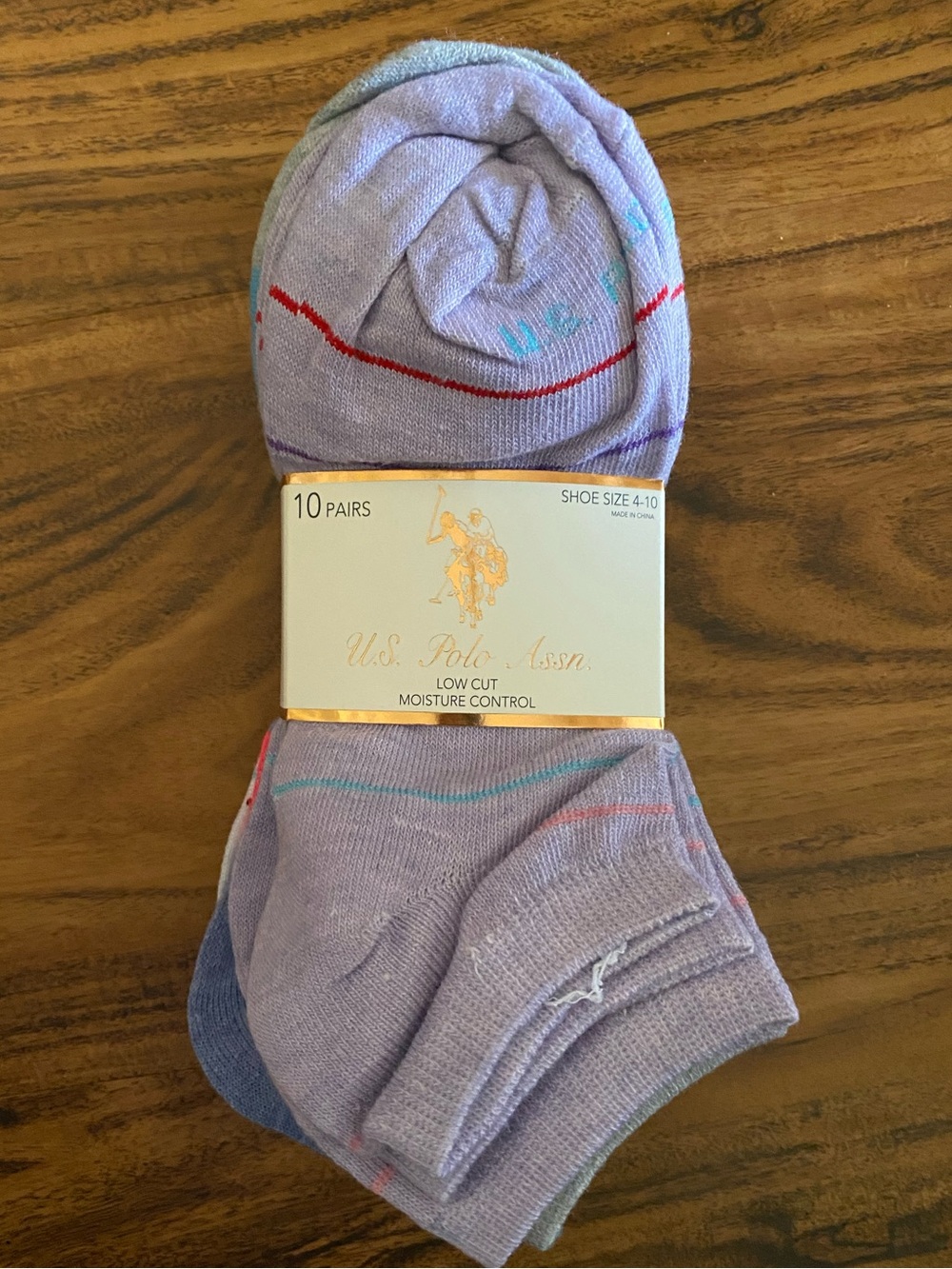 U.S. Polo Assn. Women’s Low Cut Moisture Control Socks - (10 Pairs)